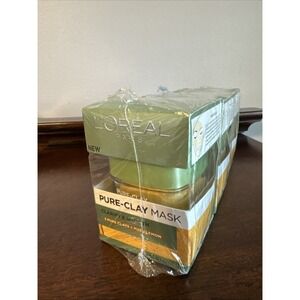 3 Pack 1.7 Oz L'Oreal Paris Clarify & Smooth Pure-Clay Face Mask New Lot